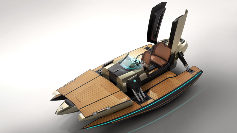 Illustration for article titled I Could Watch This Elegant Shape-Shifting Watercraft Transform All Day